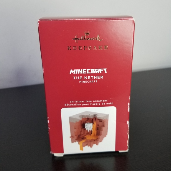 The Nether MINECRAFT NEW NM Box Hallmark 2020 Ornament Game Lavafalls PIXAL Game - Picture 1 of 14